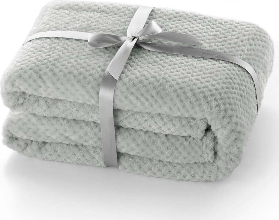 Šedý přehoz z mikrovlákna DecoKing Henry, 200 x 150 cm