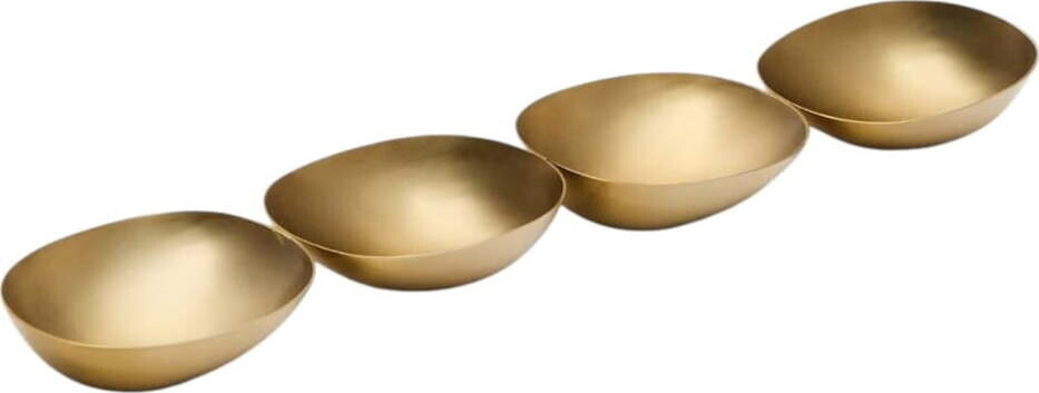 Nerezové mísy ve zlaté barvě v sadě 4 ks Aruc – Kave Home