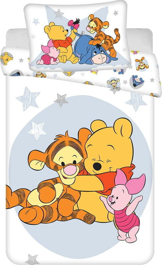 Bavlněné dětské povlečení do postýlky 100x135 cm Winnie the Pooh 