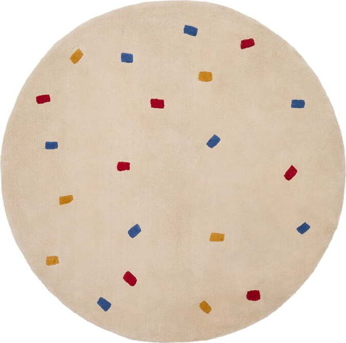 Krémový bavlněný dětský koberec ø120 cm Luli – Kave Home