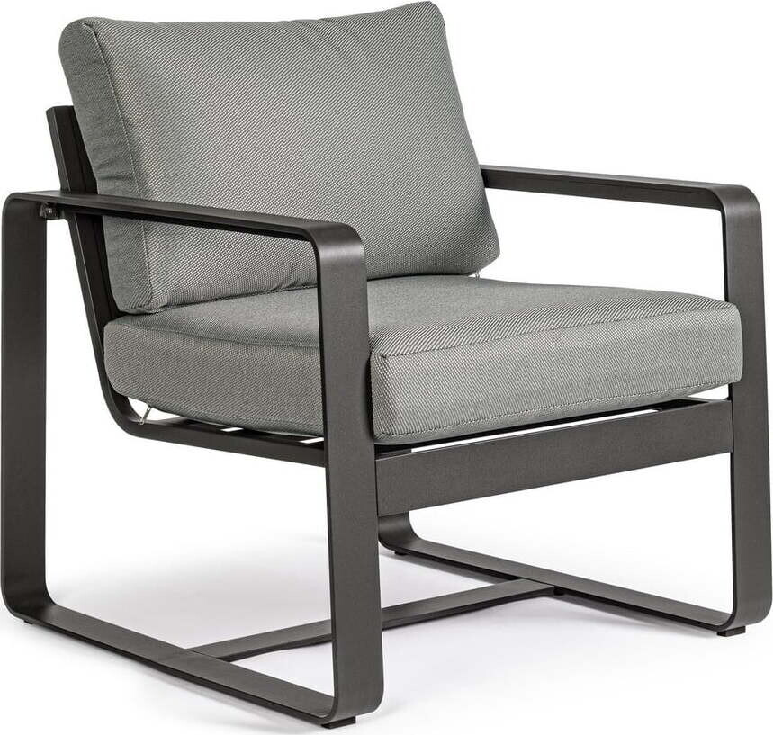 Šedé kovové zahradní křeslo Merrigan – Bizzotto