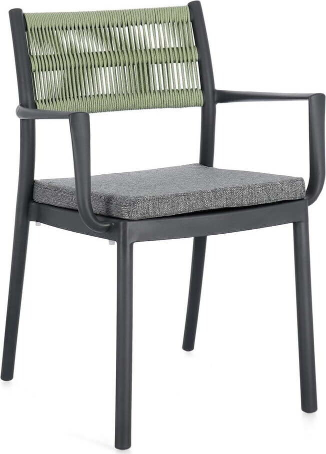 Šedé plastové zahradní židle v sadě 4 ks Alvin – Bizzotto