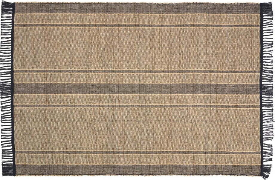 Oboustranný koberec z mořské řasy v černé a přírodní barvě 160x230 cm Brunilda – Kave Home