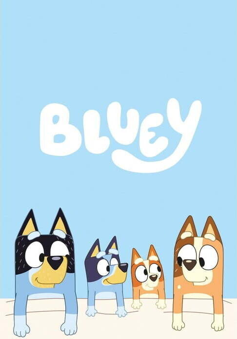 Modro-béžová bavlněná dětská osuška 70x140 cm Bluey – Jerry Fabrics