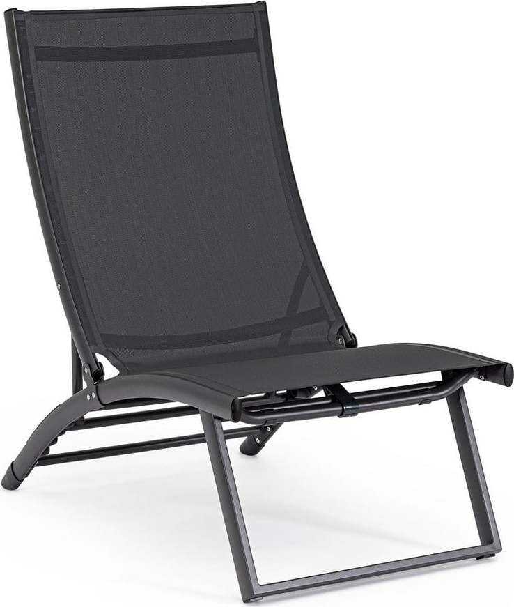 Antracitové kovové zahradní lehátko Taylor – Bizzotto