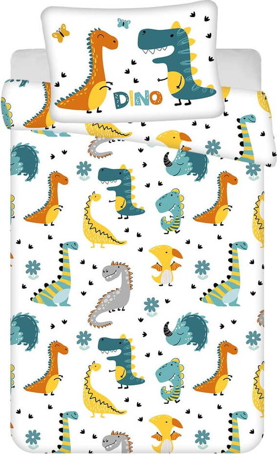 Bavlněné dětské povlečení do postýlky 100x135 cm Dino World – Jerry Fabrics