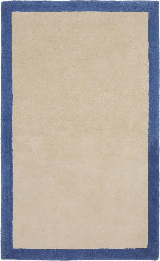 Modro-béžový bavlněný koberec 90x150 cm Nalim – Kave Home