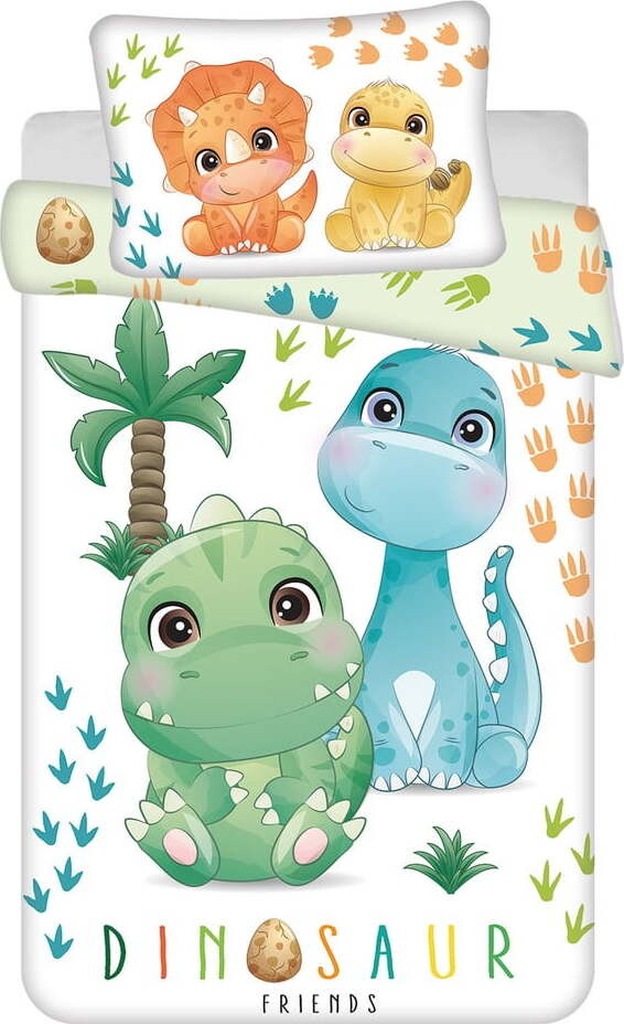 Bavlněné dětské povlečení do postýlky 100x135 cm Dino – Jerry Fabrics