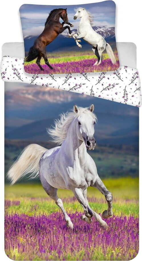 Bavlněné dětské povlečení na jednolůžko 140x200 cm Horse 