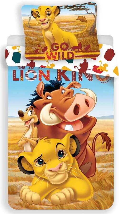Bavlněné dětské povlečení na jednolůžko 140x200 cm Lion King – Jerry Fabrics