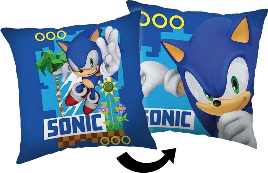 Dětský polštářek 40x40 cm Sonic – Jerry Fabrics