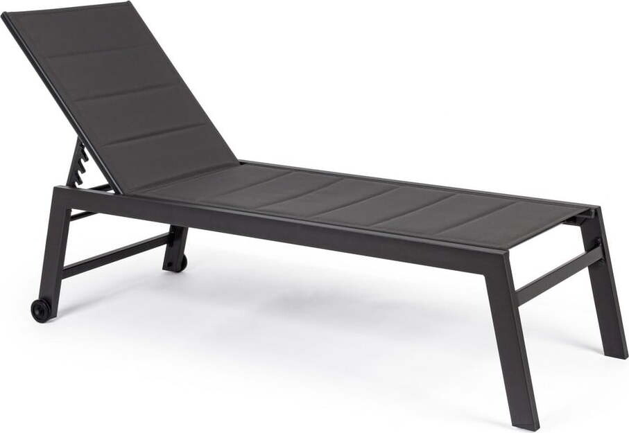 Šedé kovové zahradní lehátko Hilde – Bizzotto