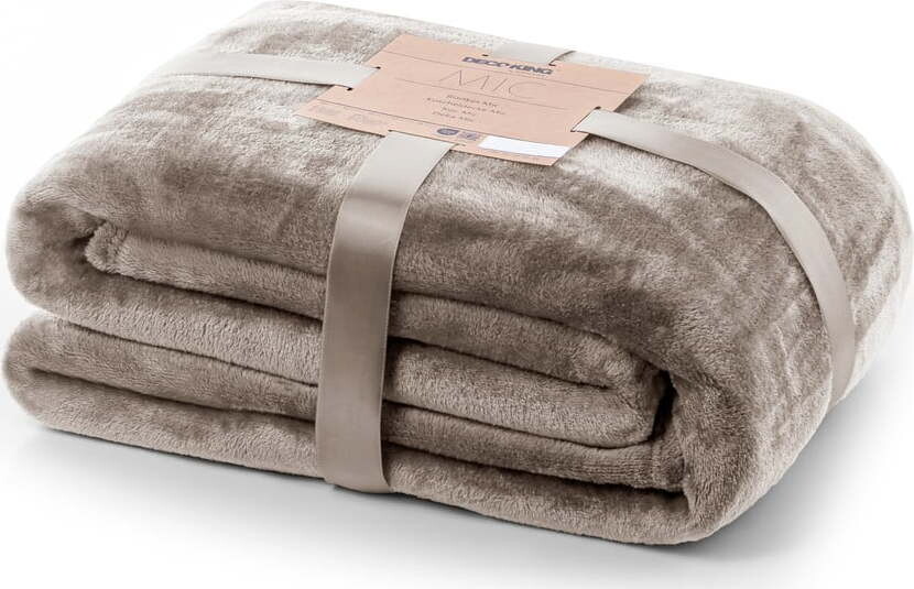 Hnědý pléd DecoKing Mic, 150 x 200 cm