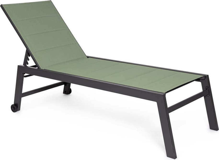 Zelené kovové zahradní lehátko Hilde – Bizzotto