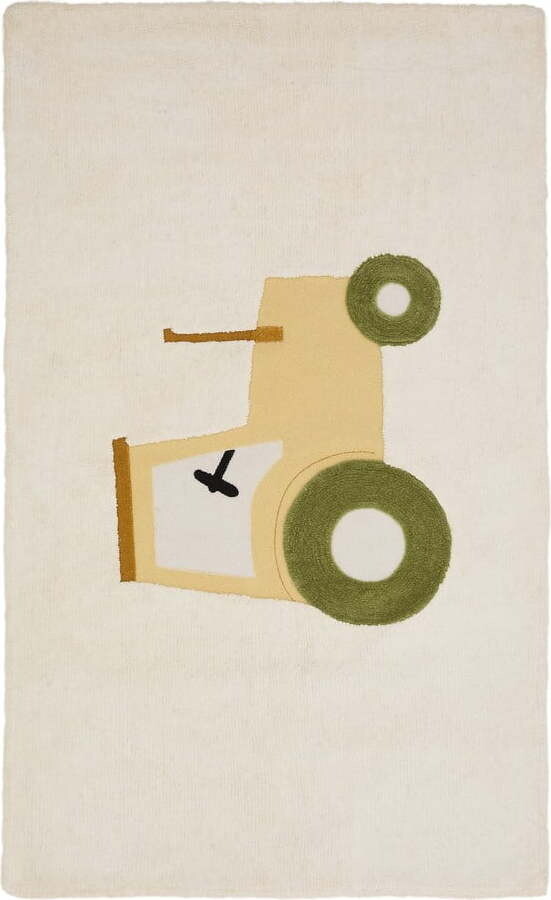 Slonovinový bavlněný dětský koberec 90x150 cm Pecky – Kave Home