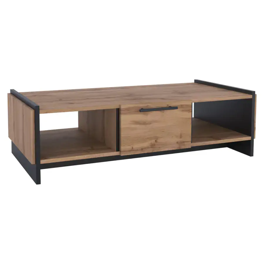 Tempo Kondela Konferenční stolek AMONI 1S, dub wotan/černá