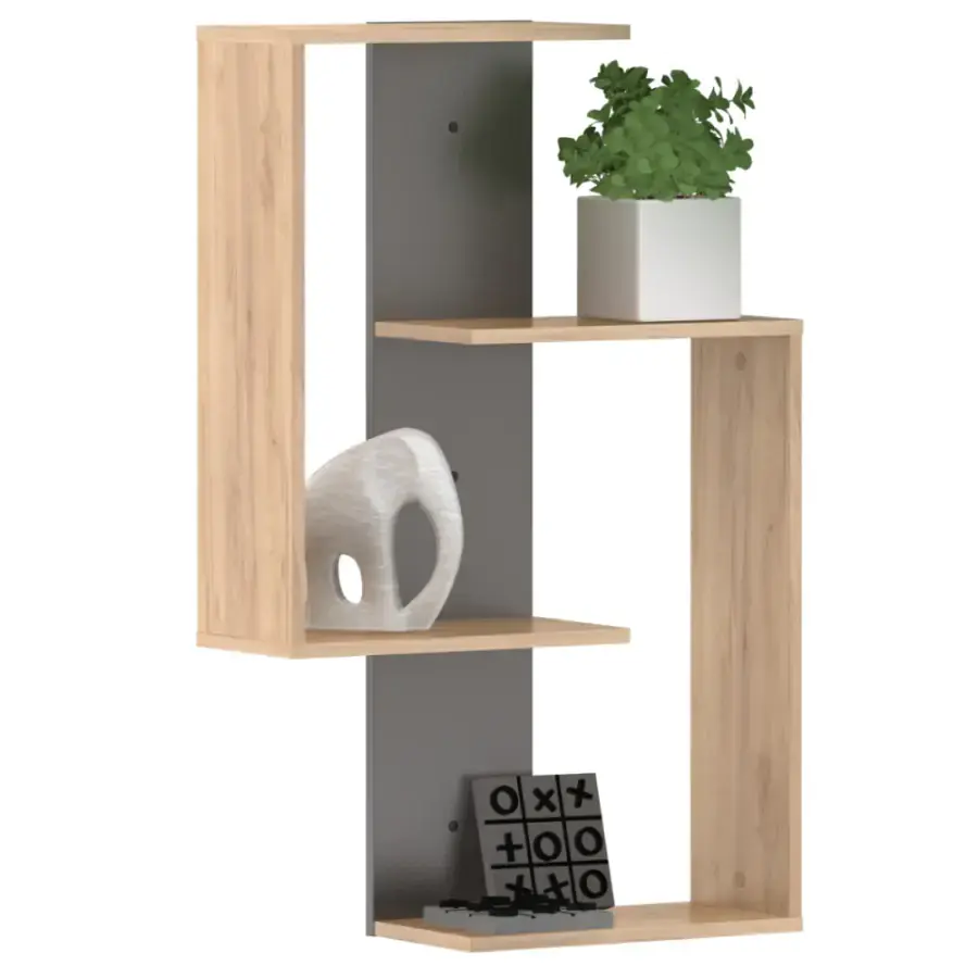 Tempo Kondela Závěsná police VALPA, dub artisan/grafit