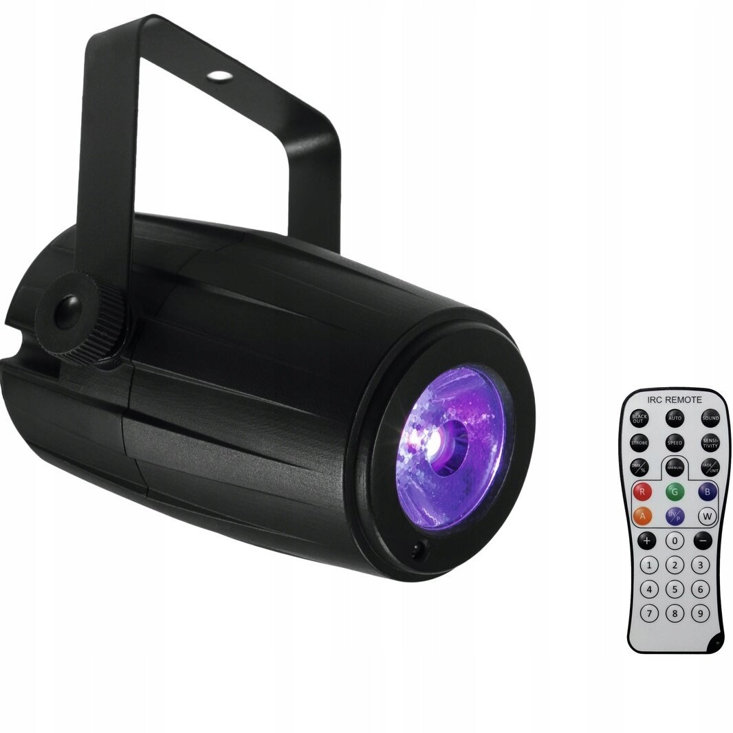 Bodový reflektor Eurolite Led PST-5 Qcl Spot Bk Rgbw s dálkovým ovládáním