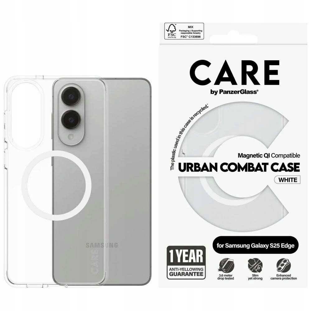 Pouzdro by PanzerGlass Flagship Urban Combat White Qi pouzdro pro Samsung Galaxy