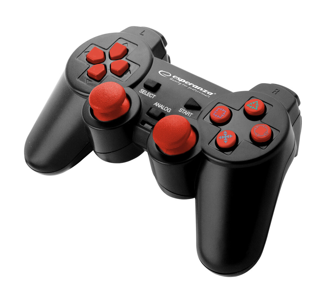 Gamepad PC/PS3 Usb Trooper Černo-Červený