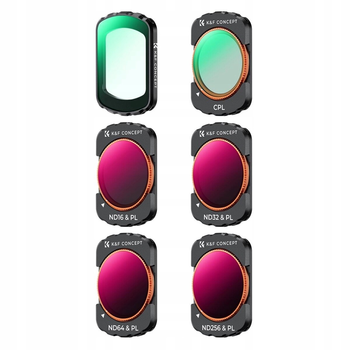 Sada 6 filtrů Uv+cpl+nd/pl K&f Concept pro kameru Dji Osmo Pocket 3