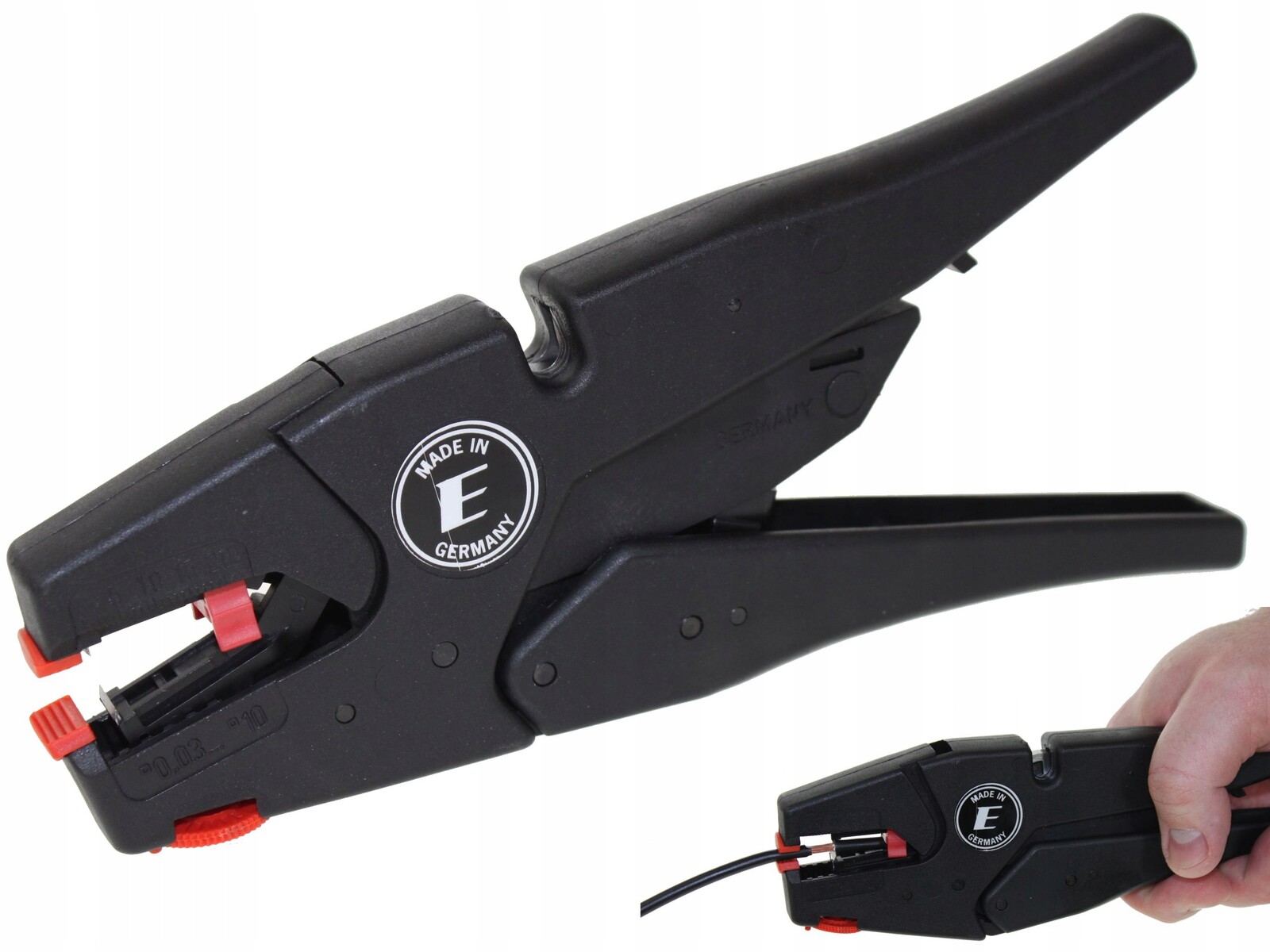Stahovák izolace kabelů Samonastavitelné kleště 0,03-10 mm2 Energotytan EX500