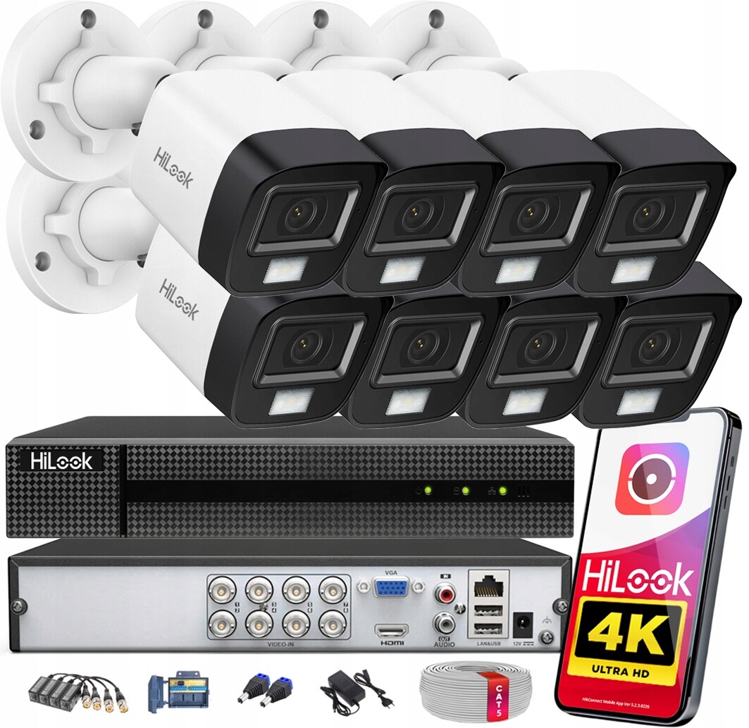 Sada monitorování 8 kamer TurboHD 8Mpx 4K HiLook od Hikvision Aplikace