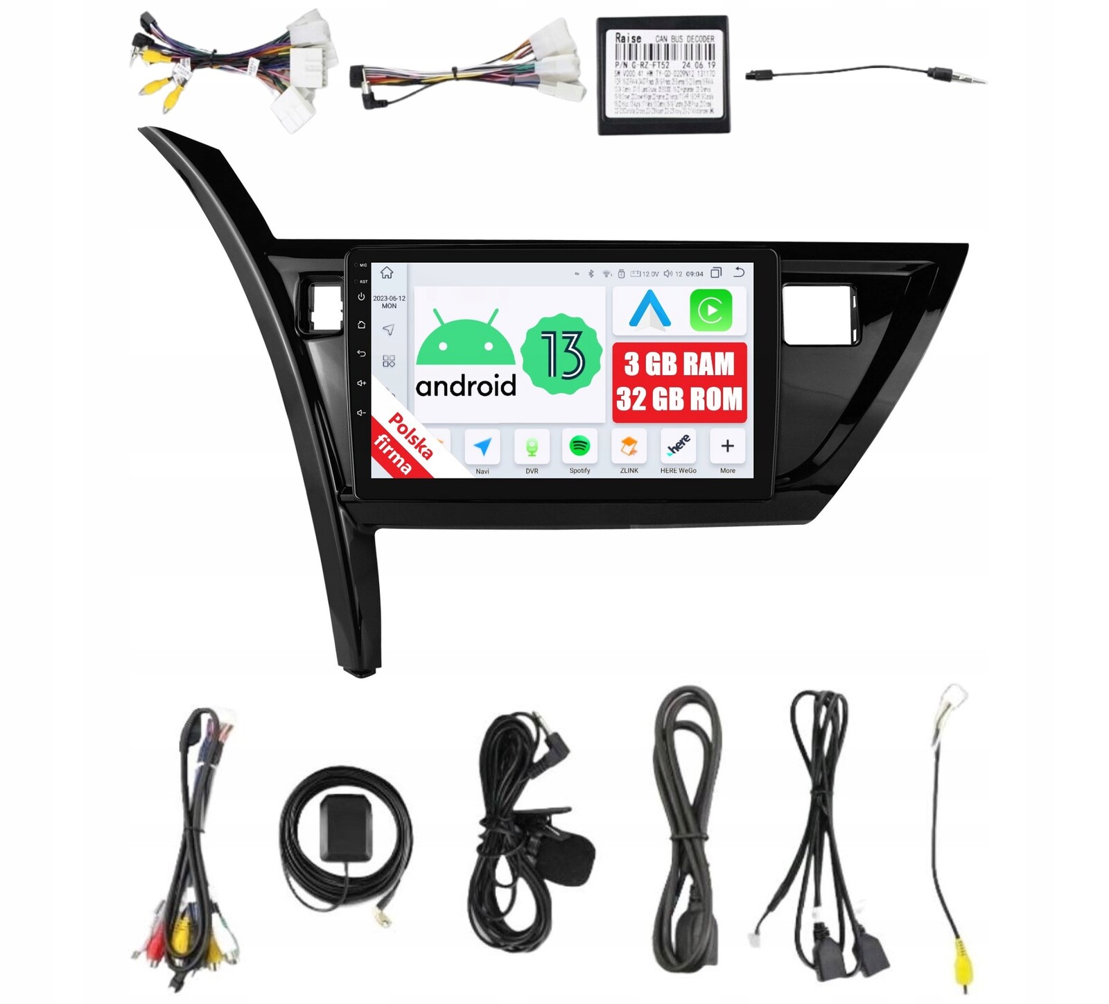 Rádio 2DIN Navigace Android Toyota Corolla 11 XI 3/32 Gb Dsp Carplay