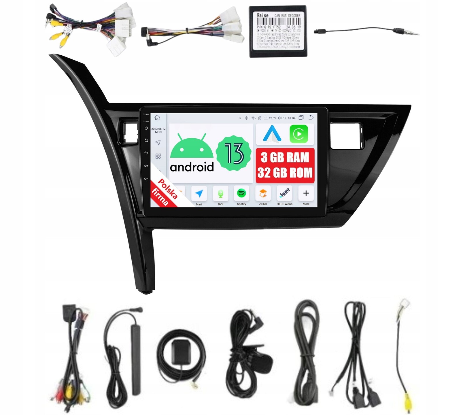 Navigace Rádio 2DIN Android Toyota Corolla 11 XI 3/32 Gb Dsp Carplay Lte