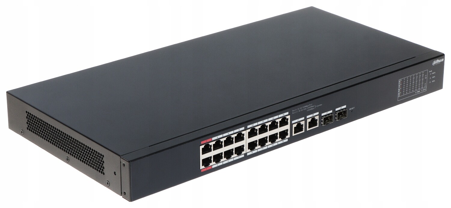 Switch Poe CS4218-16ET-190 16-PORTOVÝ Sfp Dahua
