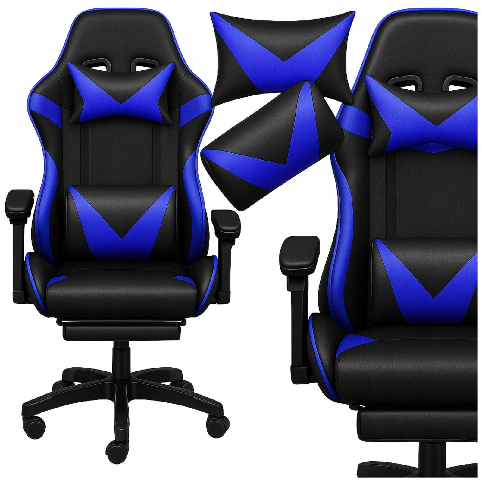 Otočná Kancelářská Herní Židle Pro Hráče, Kancelářská Židle Modrá Masáž