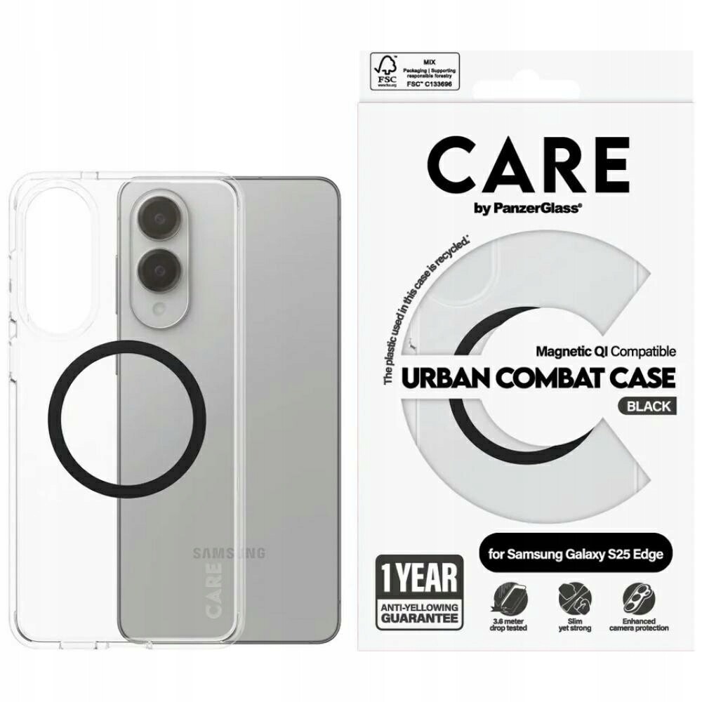 Care by PanzerGlass Flagship Urban Combat Black Qi Pouzdro pro Samsung Galaxy