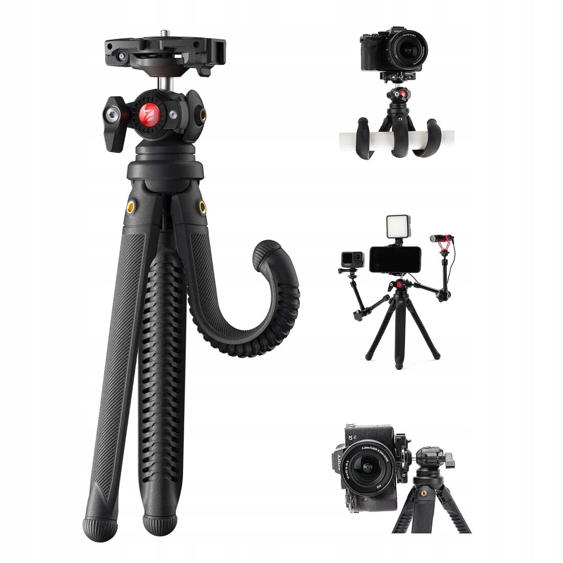 Elastický stativ pro fotoaparáty Držák pro telefony Tripod Freewell do 3 kg