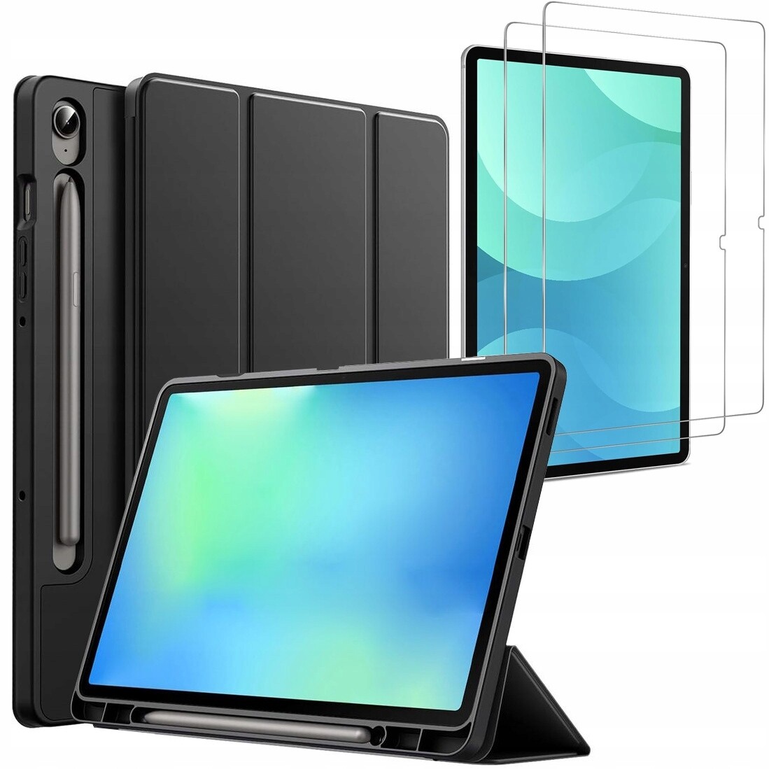 Pouzdro Smart Case na S Pen 2x Sklo pro Samsung Galaxy Tab S10 Fe+ Plus 13.1