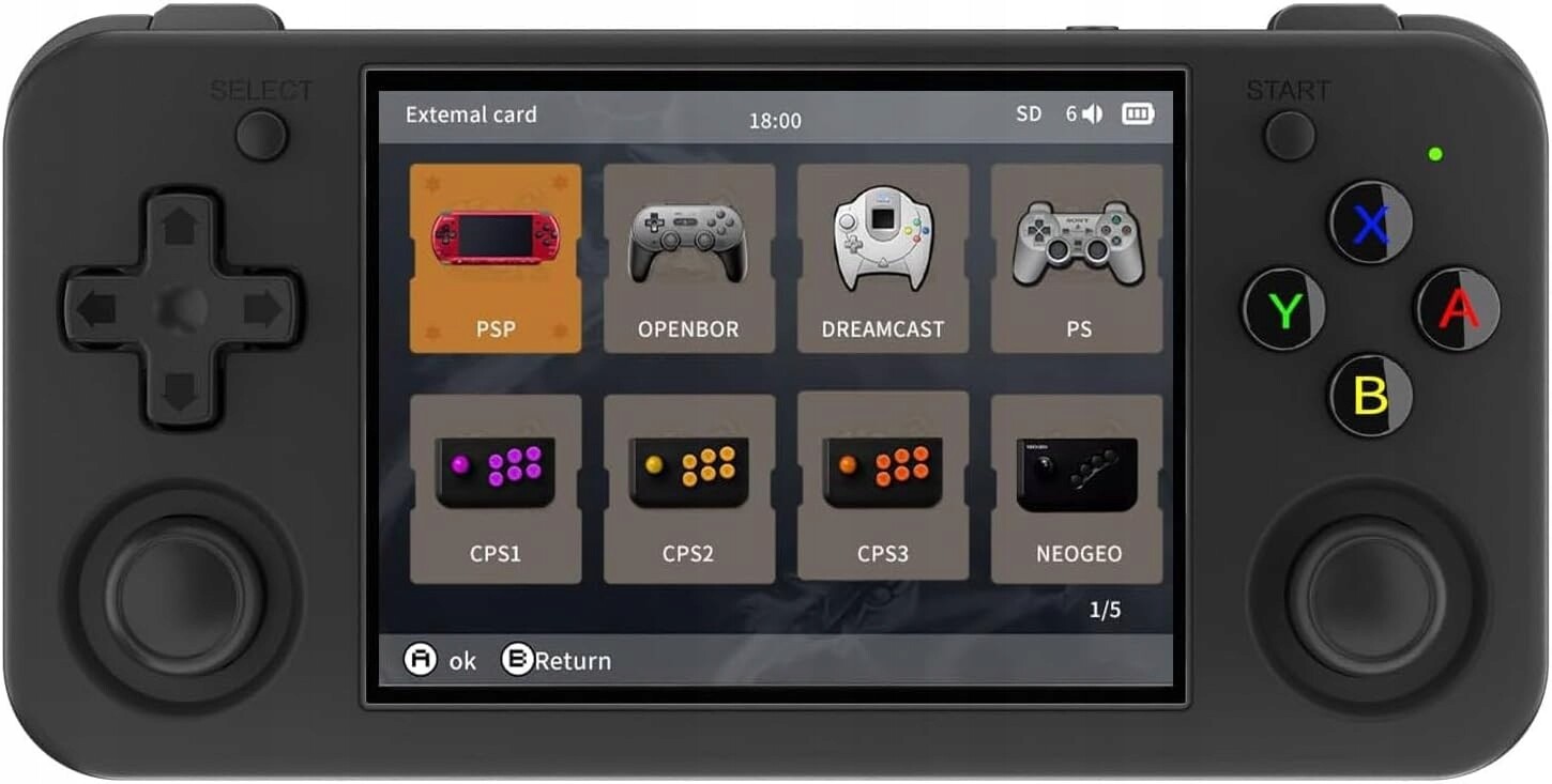Herní Konzole Anbernic RG35XX H 64GB LCD Displej Retro Přenosný Gamepad
