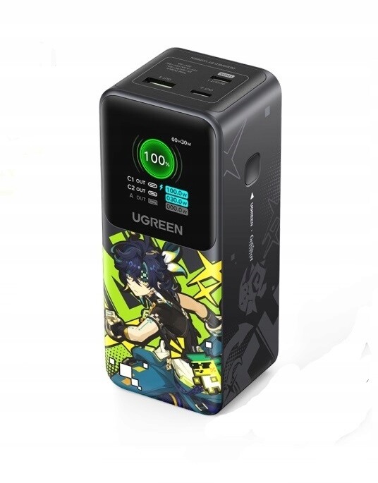 Powerbanka Ugreen Nexode x GenShin Impact edition 20000 mAh 130W šedá