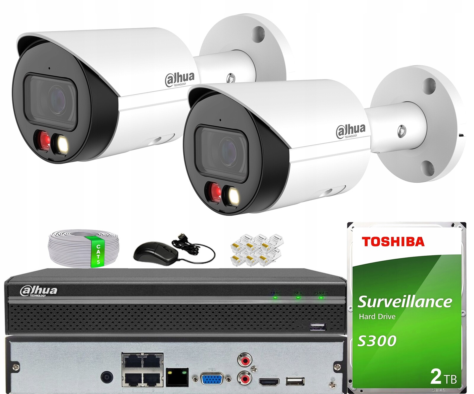 Sada pro monitorování PoE 2 kamery WizSense IPC-HFW2549S-S-IL-0280B Dahua