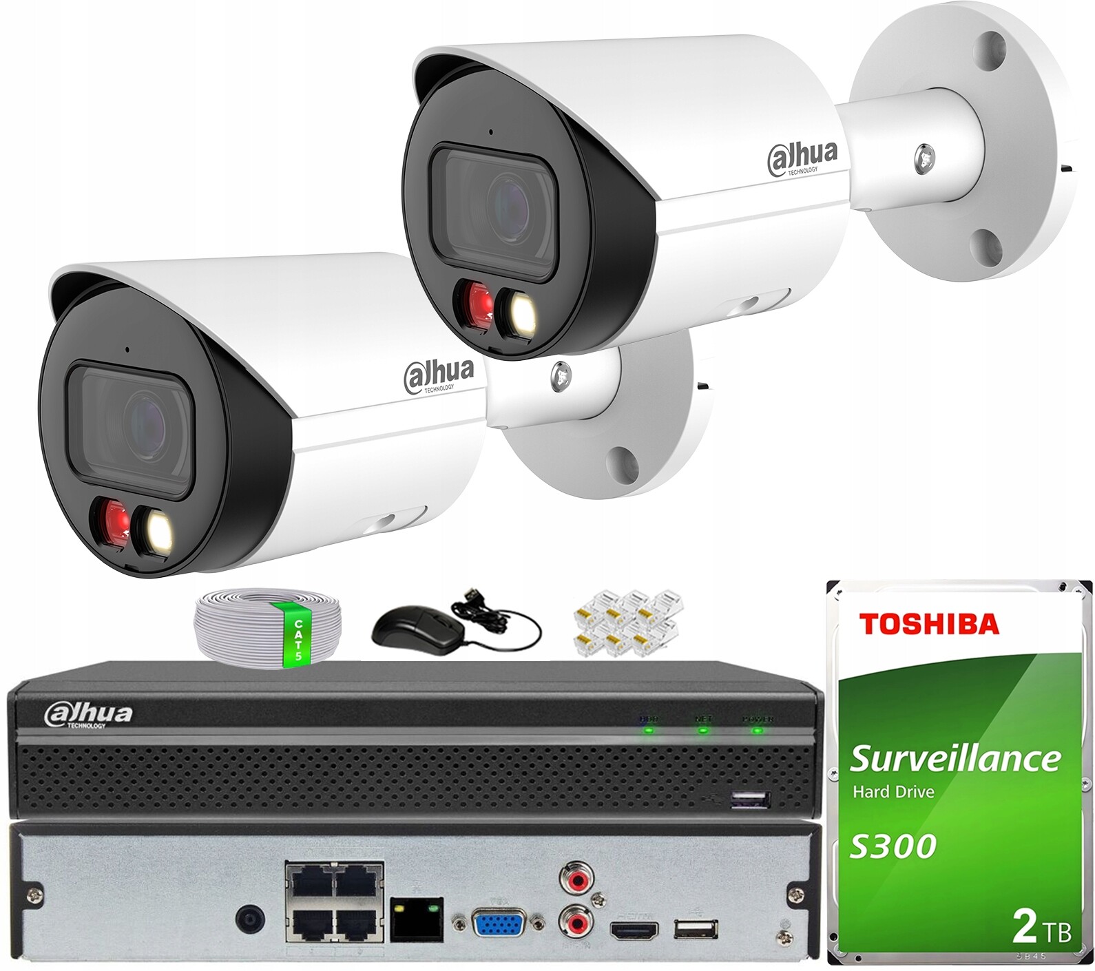 Sada pro monitorování PoE pro 2 kamery WizSense IPC-HFW2849S-S-IL Dahua 2TB