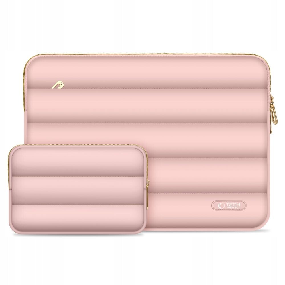 Tech-Protect Puffy Pouzdro pro notebook 15-16 palců Pudrová Růžová