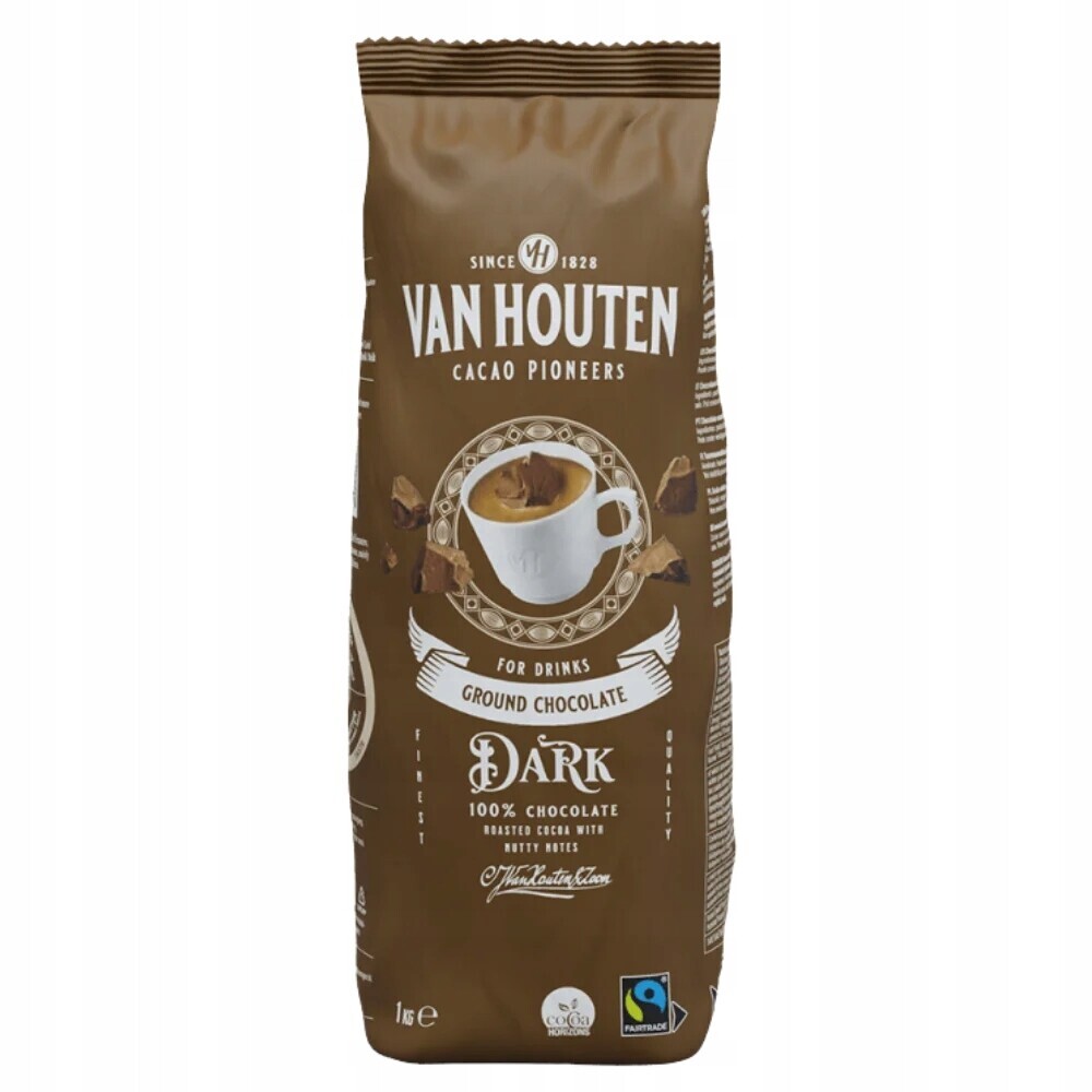 Ground Dark Van Houten – Tmavá čokoláda k pití 1 kg