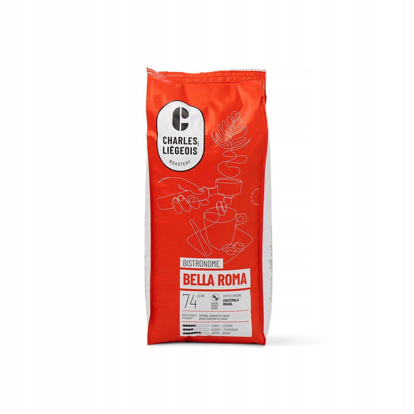 Káva zrnková Charles Liegeois Bella Roma 100% Arabica 1 kg