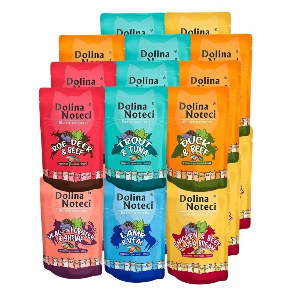 Dolina Noteci Superfood mokré krmivo pro kočky mix chutí 20x85 g