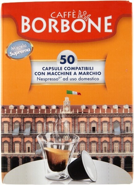 Káva v kapslích 50 Ks Miscela Nobile Capsule Nespresso Caffe Borbone