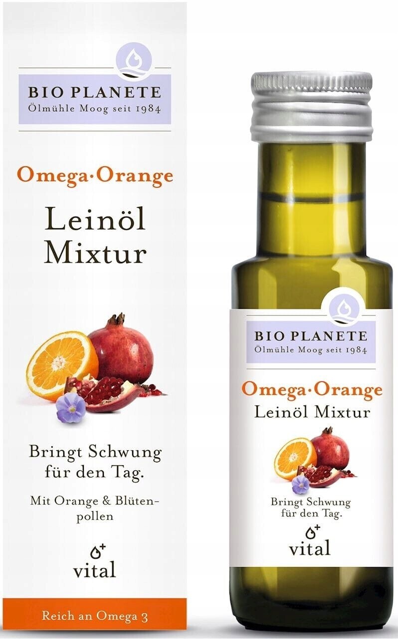 Omega Orange – směs s lněným olejem (pomeranč a květový pyl) Bio