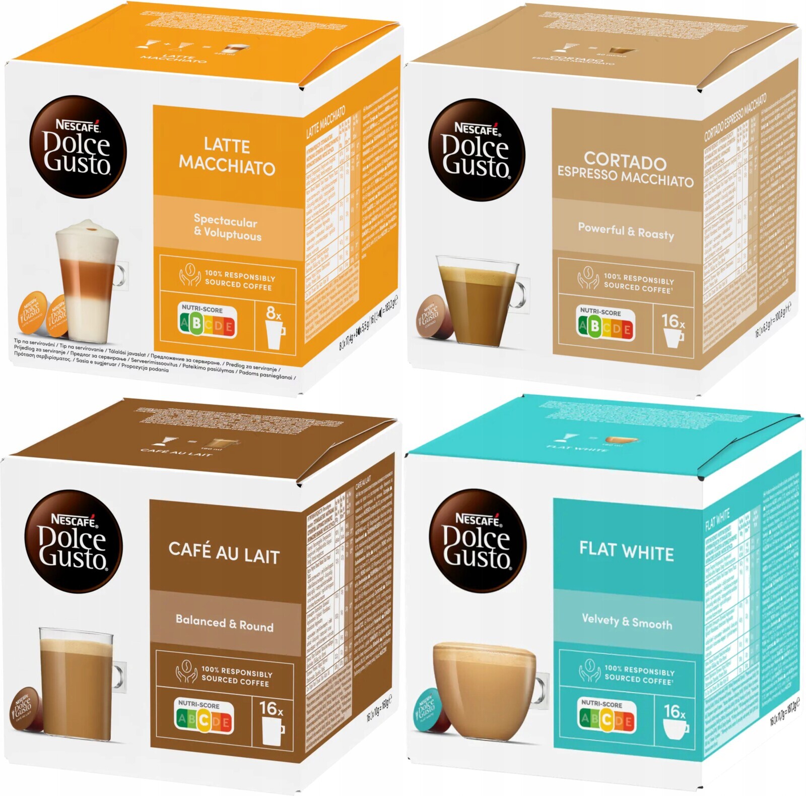 Kapsle Dolce Gusto Nescafe Sada 4 x 16 káv s mlékem