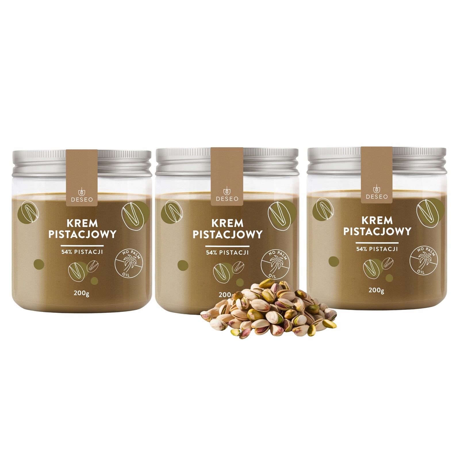 Pistáciový krém 54% Pistácie 600 g (3*200 g)DESEO pistáciový krém