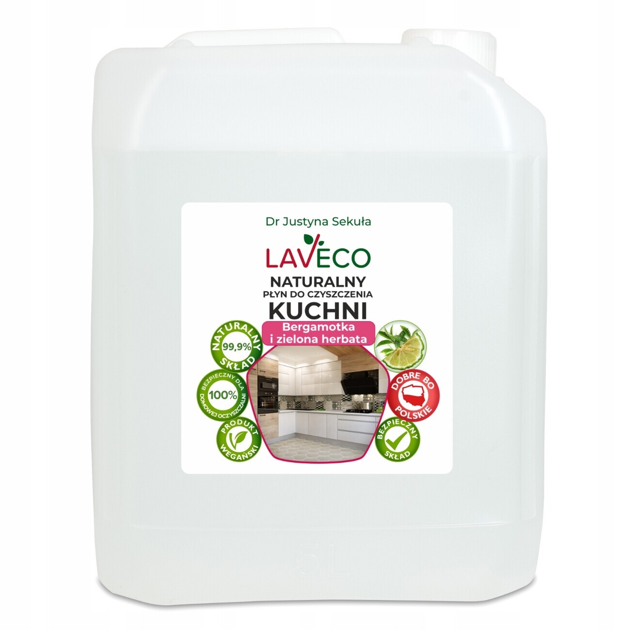 Laveco Přírodní čisticí prostředek do kuchyně – bergamot a zelený čaj