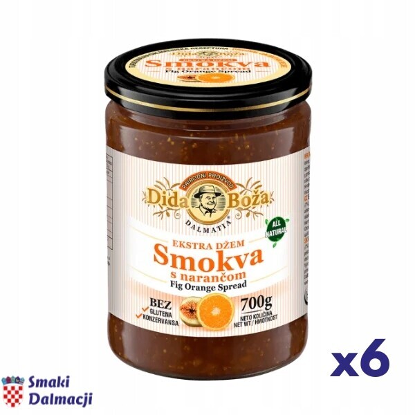 Sada marmeláda z fíků a pomeranče 6 x 700g