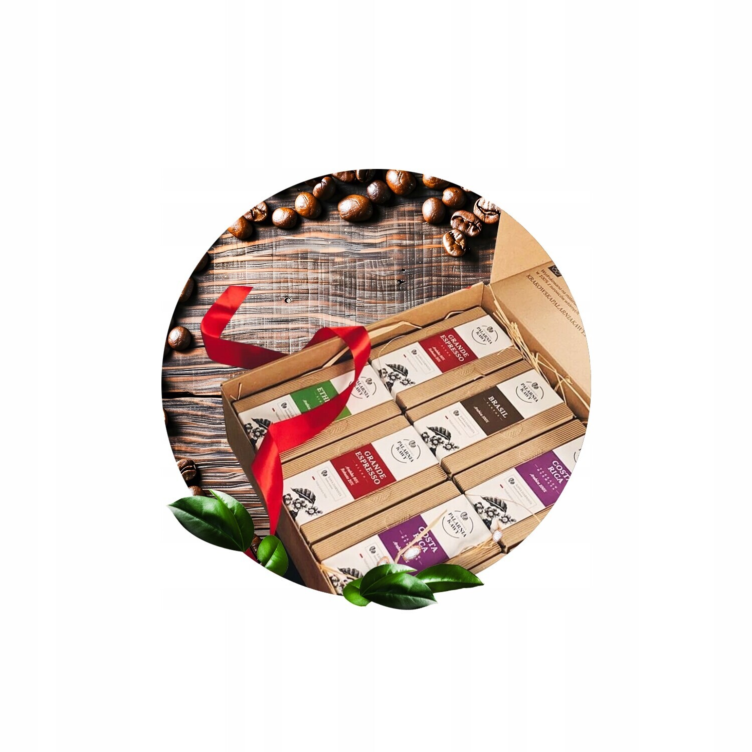 Dárková Sada Káva Zrnková Čerstvě pražená Pražená 8x250g 2kg Aroma