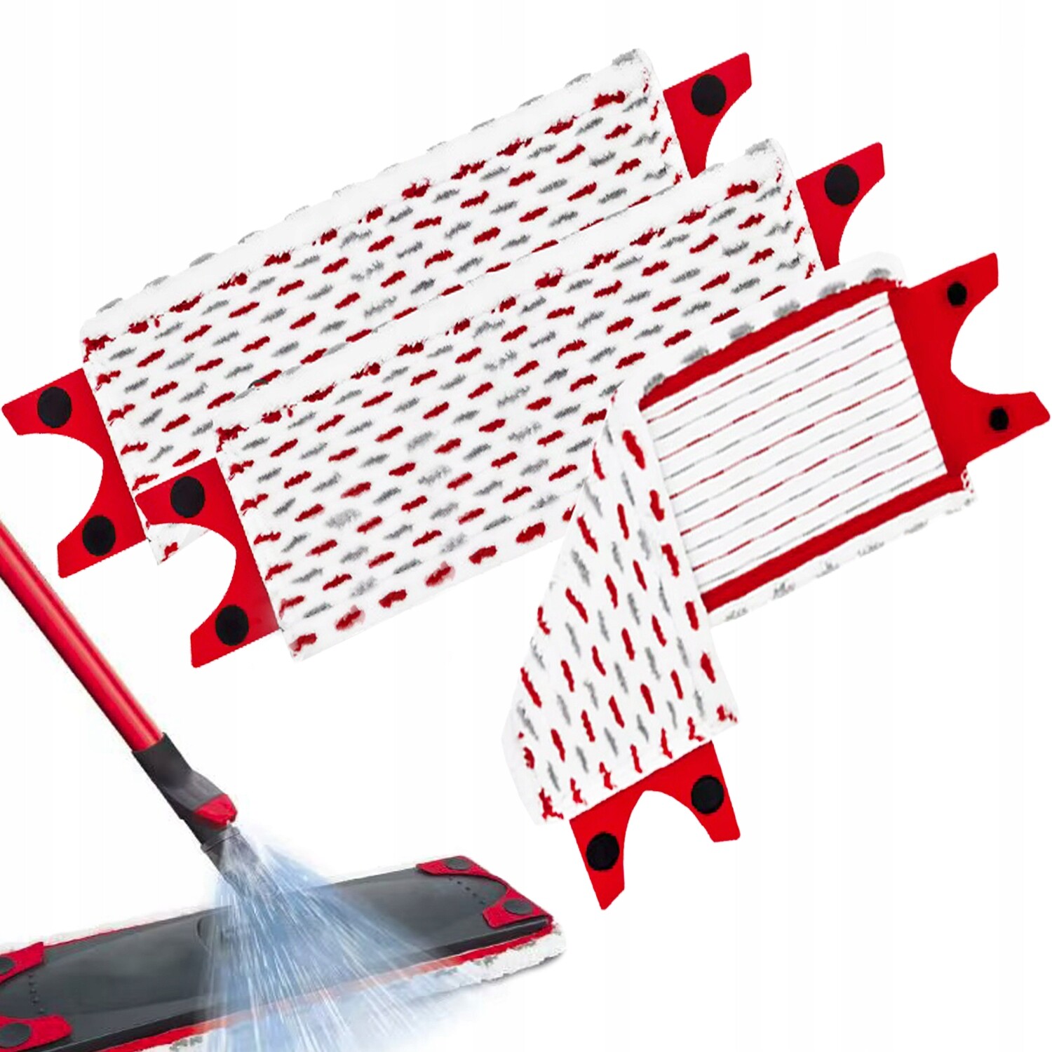 3x Vložka Do Mopu Vileda Ultramax Náhradní Koncovky Plochého Mopu